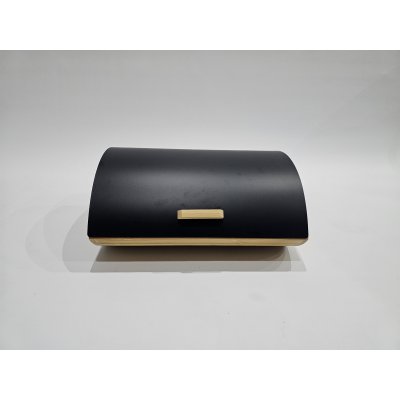 PANERA DE BAMBOO CON TAPA DE COLOR NEGRO 35*25*16 CM